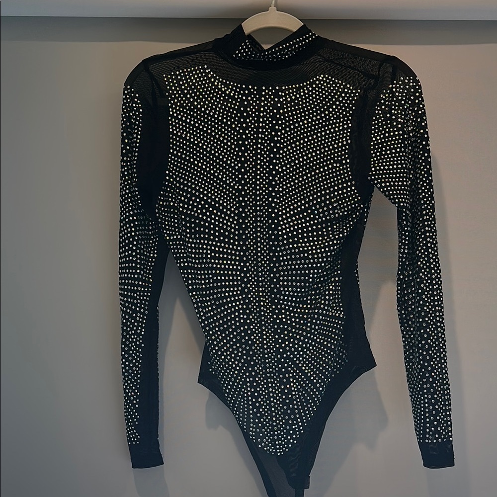 Black Studded Bodysuit